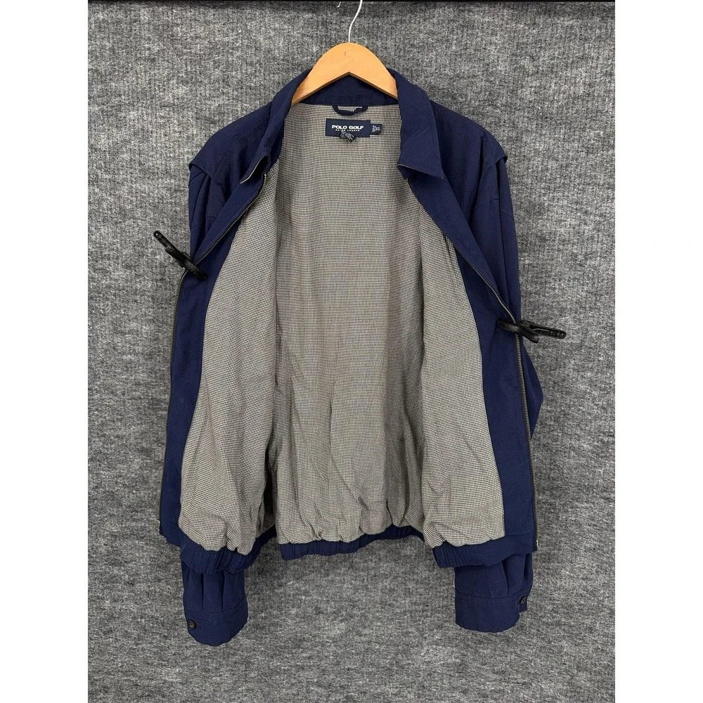 Vintage Polo Ralph Lauren Harrington Jacket Mens XL Blue Windbreaker 90s Lined